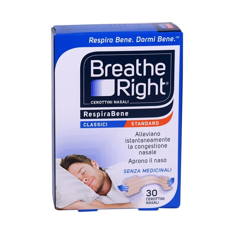 Breathe Right Classici Cerotti Nasali 30 Pezzi Sollievo Notturno