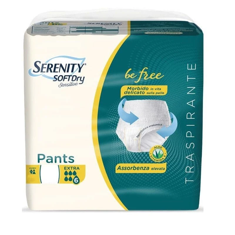 Serenity Soft Dry Sensitive Pants Extra Taglia M 14 Pezzi