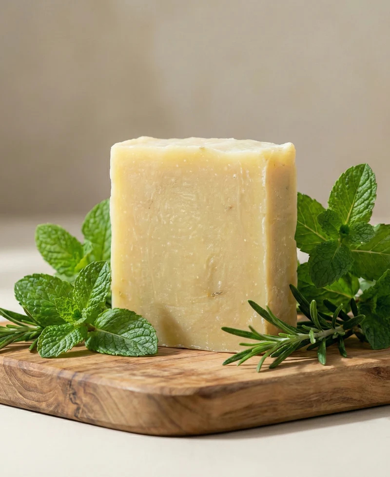 Herbal Mint & Rosemary Shampoo Bar – 85 g.