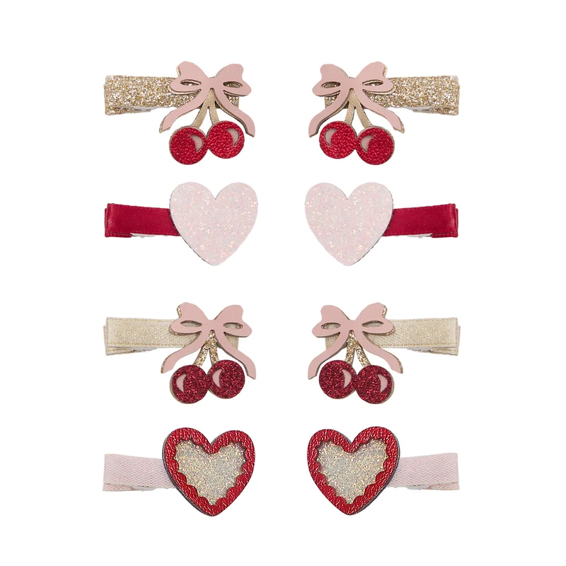 Mimi & Lula - 8-pack Mollette fermacapelli Clip - Ciliegie