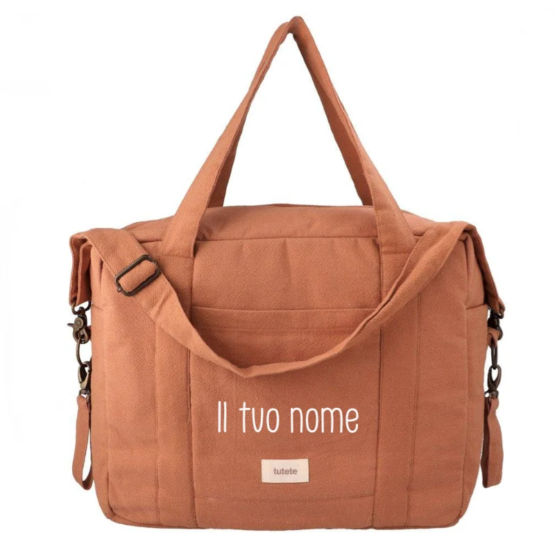 Tutete - Borsa Passeggino Cotton Brown Marrone