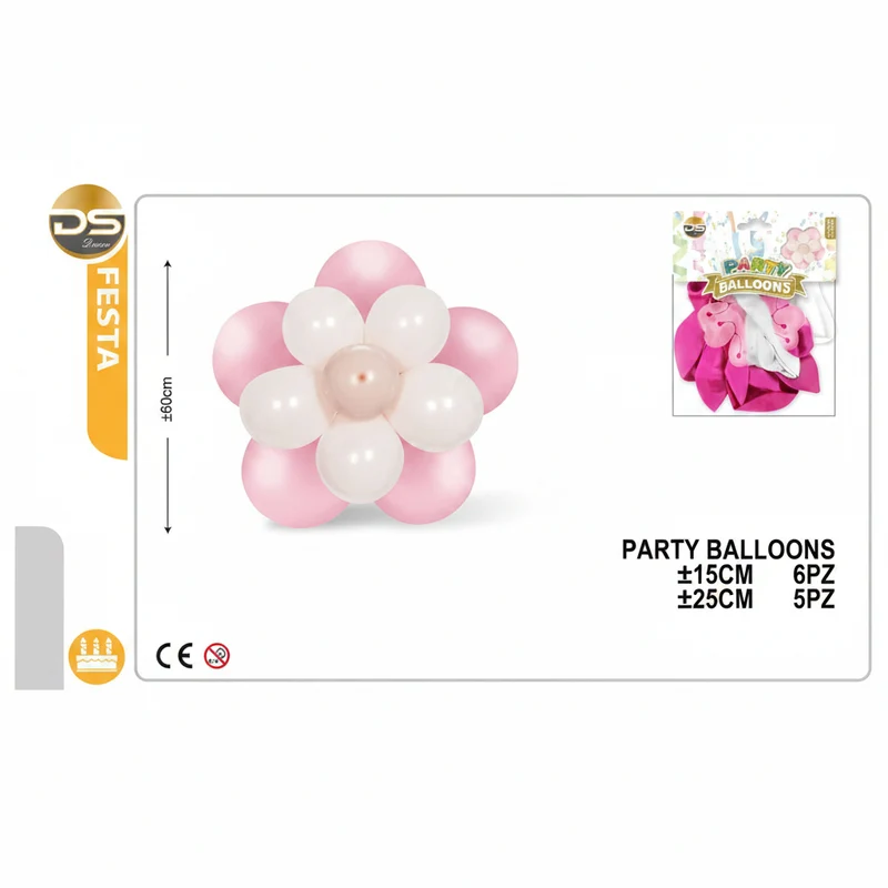 Dz Party Balloons 25Cm 6Pz 12Cm 5Pz3