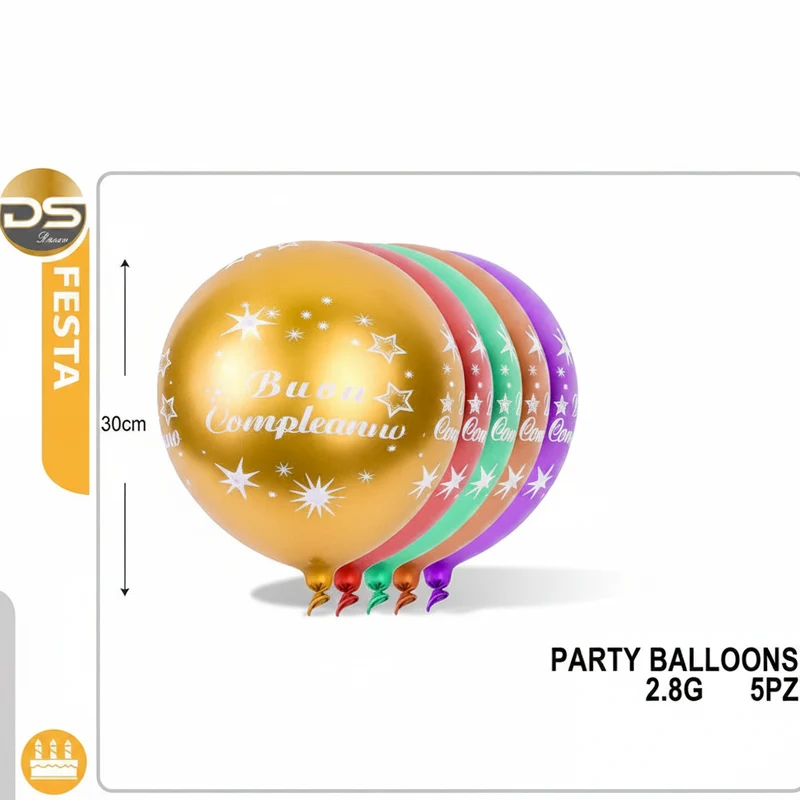 Dz Party Balloons Buon Compleanno Croma 5Pz