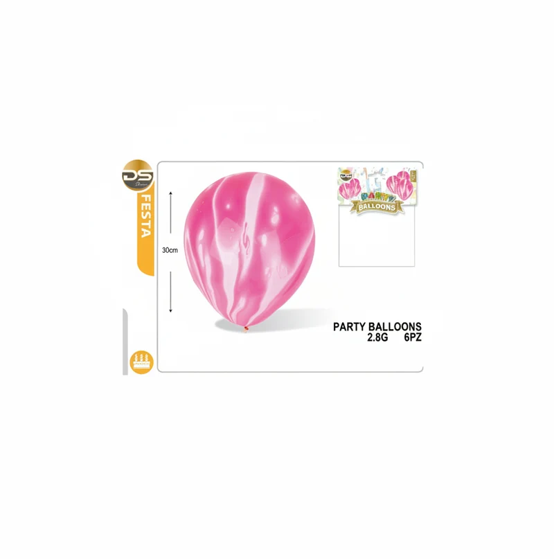Dz Party Balloons 2.8G 6Pz Fucsia