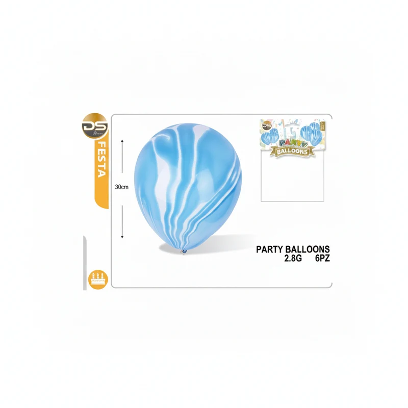 Dz Party Balloons 2.8G 6Pz Azzurro