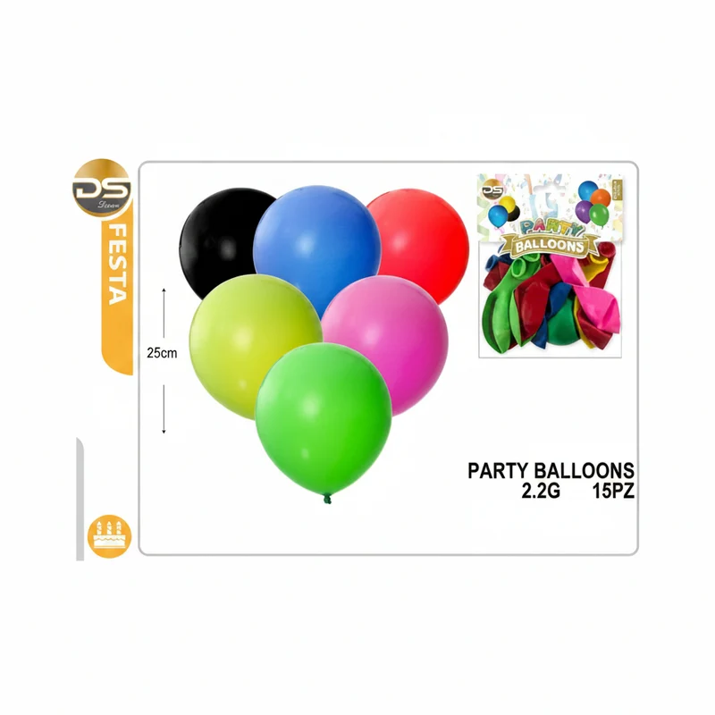 Dz Party 15 Palloncini Misti 25Cm 2.2G