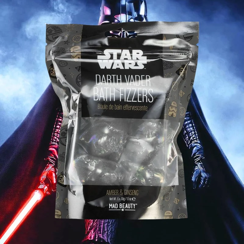 STAR WARS DARTH VADER – 6 Bombe da Bagno Effervescenti, Ambra & Ginseng
