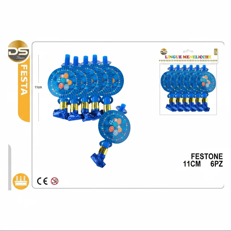 Dz Party Lingue Menelicche 11Cm 6Pz2