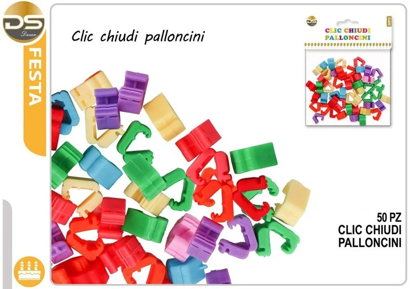 Dz Party Clic Chiudi Palloncini 50Pz
