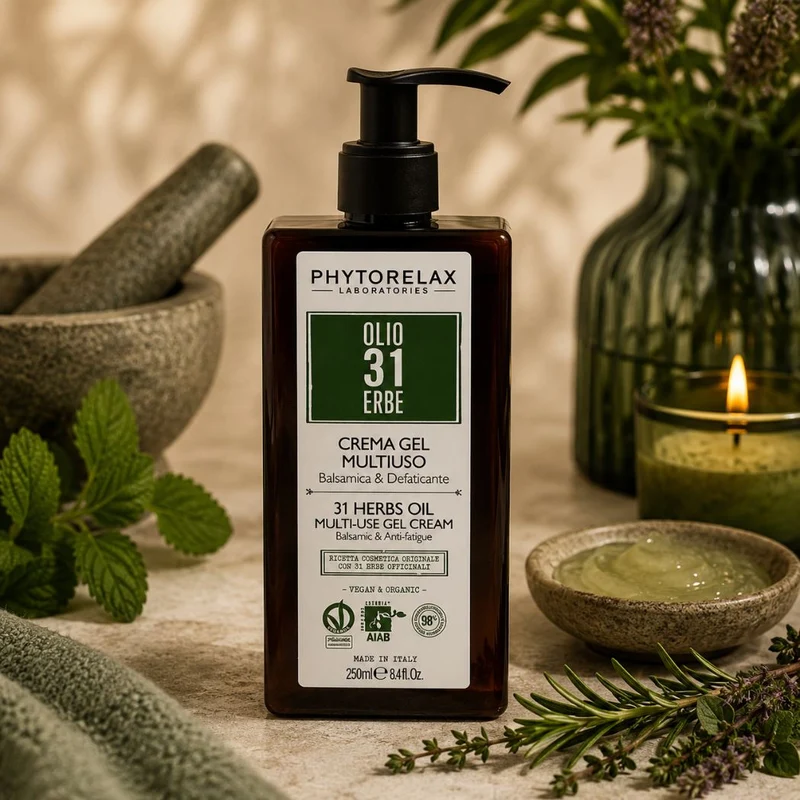 PHYTORELAX - Crema gel multiuso balsamica & defaticante olio 31 erbe