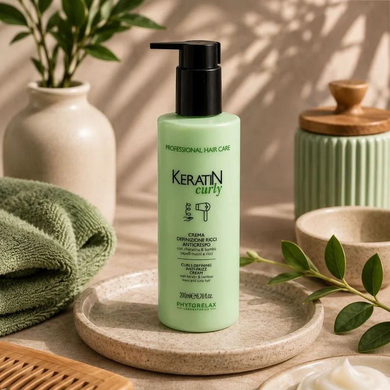 PHYTORELAX CURLY - CREMA DEFINIZIONE RICCI ANTICRESPO con cheratina & bambù Capelli mossi e ricci