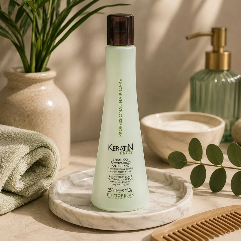 PHYTORELAX CURLY - SHAMPOO RAVVIVA RICCI ANTICRESPO con cheratina & bambù Capelli mossi e ricci