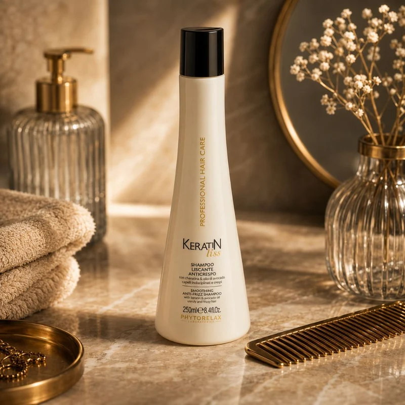 PHYTORELAX KERATIN LISS - SHAMPOO LISCIANTE ANTICRESPO con cheratina & olio di avocado
