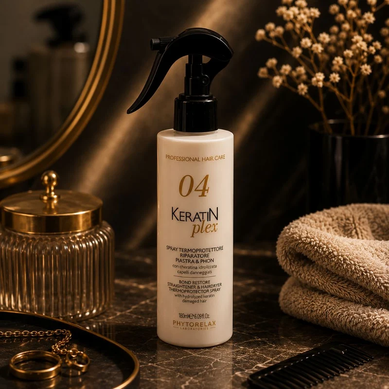PHYTORELAX - 04. SPRAY TERMOPROTETTORE RIPARATORE PIASTRA & PHON con cheratina idrolizzata capelli danneggiati