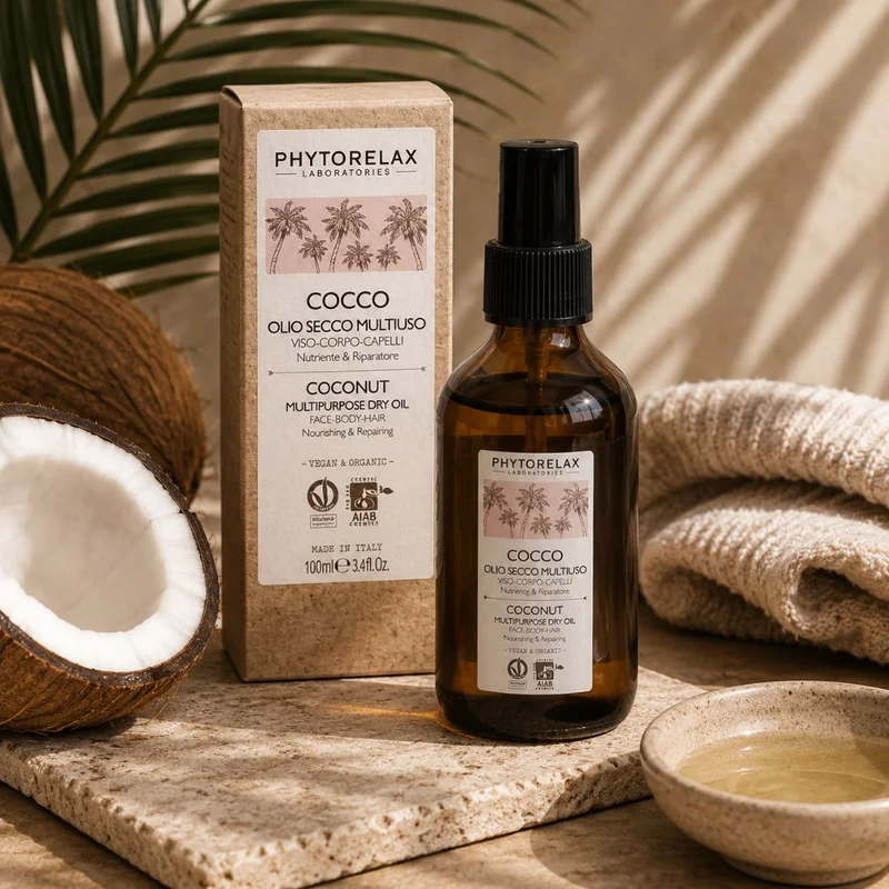 PHYTORELAX - OLIO SECCO MULTIUSO VISO-CORPO-CAPELLI NUTRIENTE & RIPARATORE – COCCO