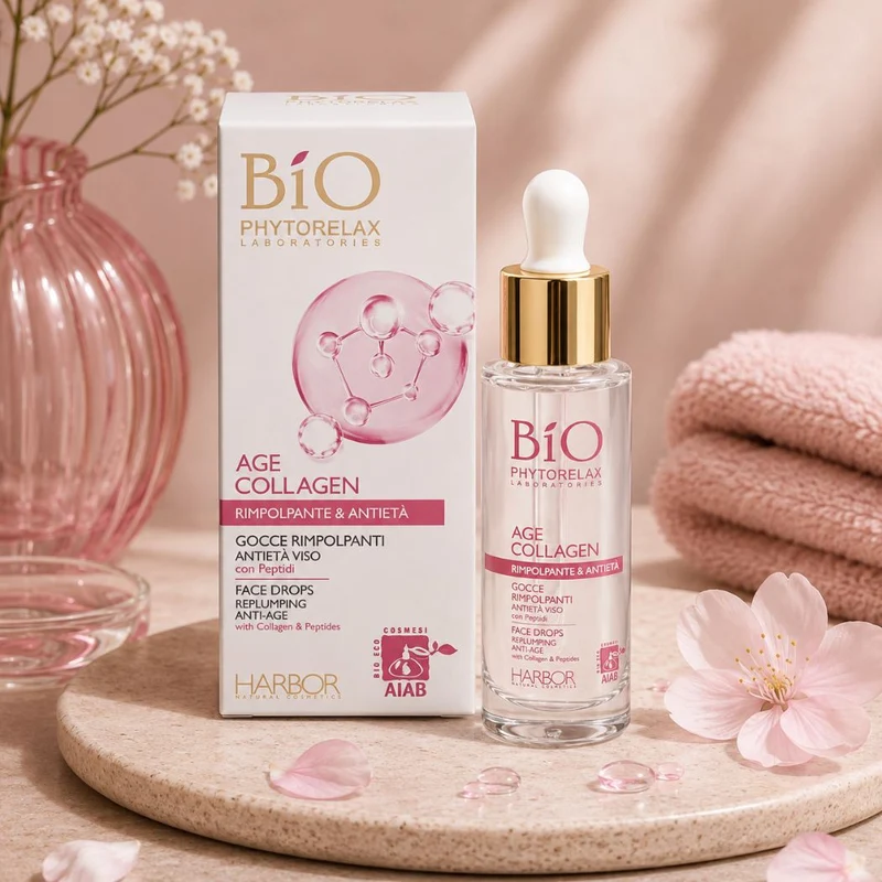PHYTORELAX BIO - GOCCE RIMPOLPANTI ANTIETÀ VISO con Collagene & Peptidi