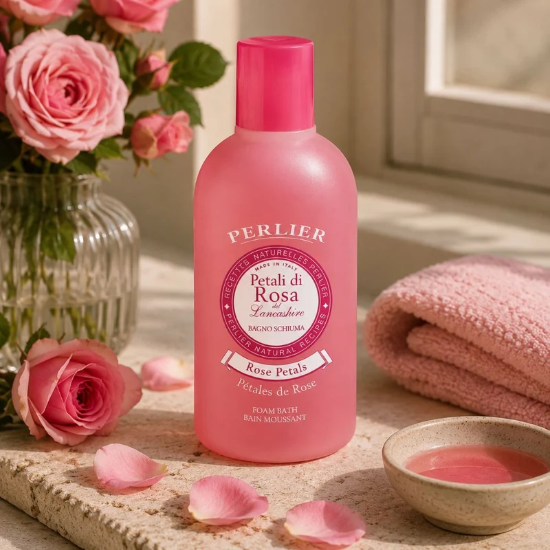 PERLIER BAGNO SCHIUMA | petali di rose del Lancashire -1000ml