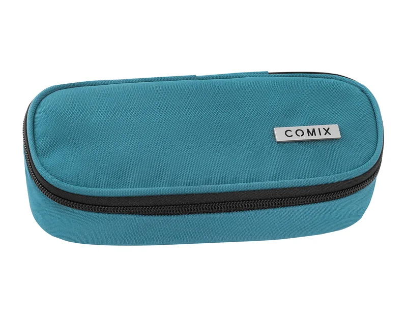 Comix - Astuccio Ovale Organizzato Avio, Bambina e Bambino, con Cerniera e Tirazip - Astuccio Scuola con Vano Interno per Cancelleria e Spazio Portapenne, cm 22x9,5x7h