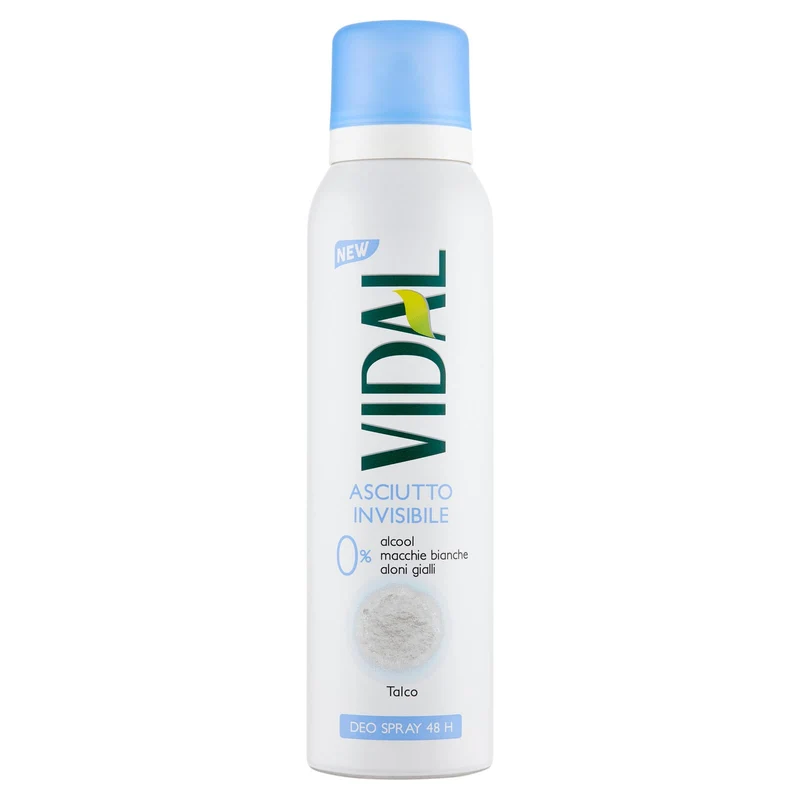 Vidal Asciutto Invisibile Talco Deo Spray 48 h 150 ml