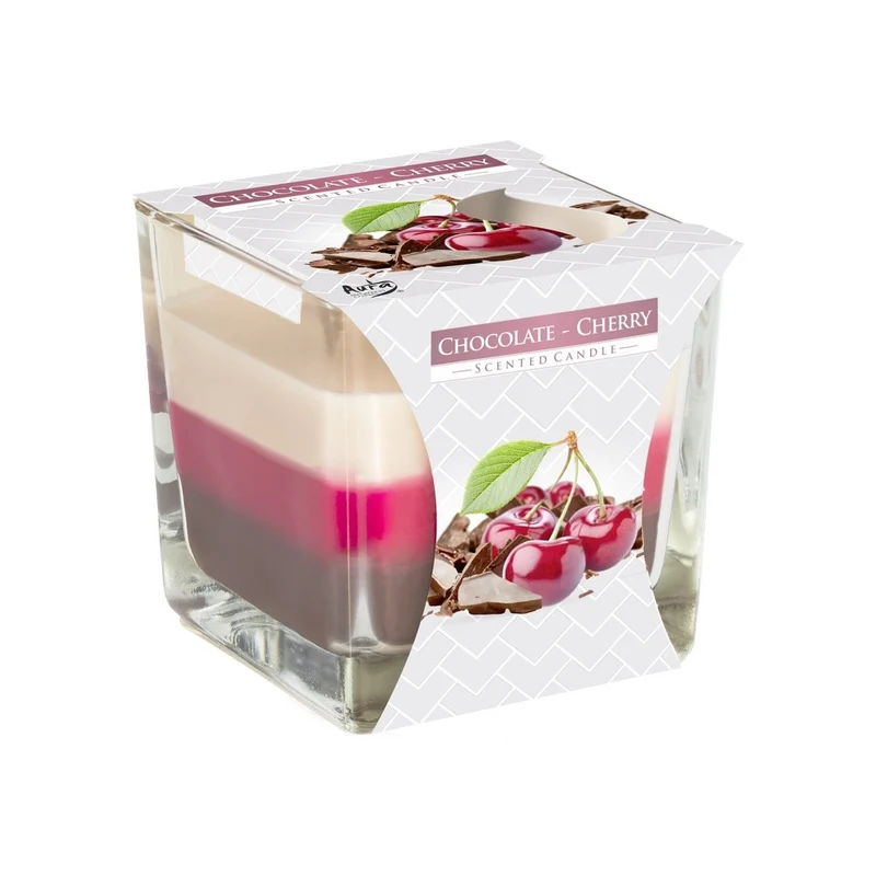 Bispol® Candela Profumata Tricolore Cioccolato/Ciliegia