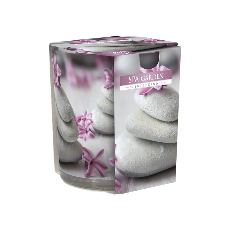 Bispol® Candela Profumata in Vetro con Disegno Spa Garden