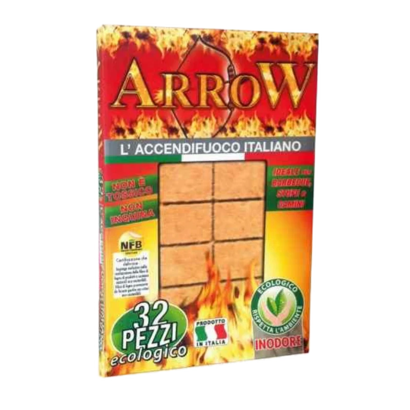 Arrow Accendi Fuoco Eco Fibra Di Legno 32Pz