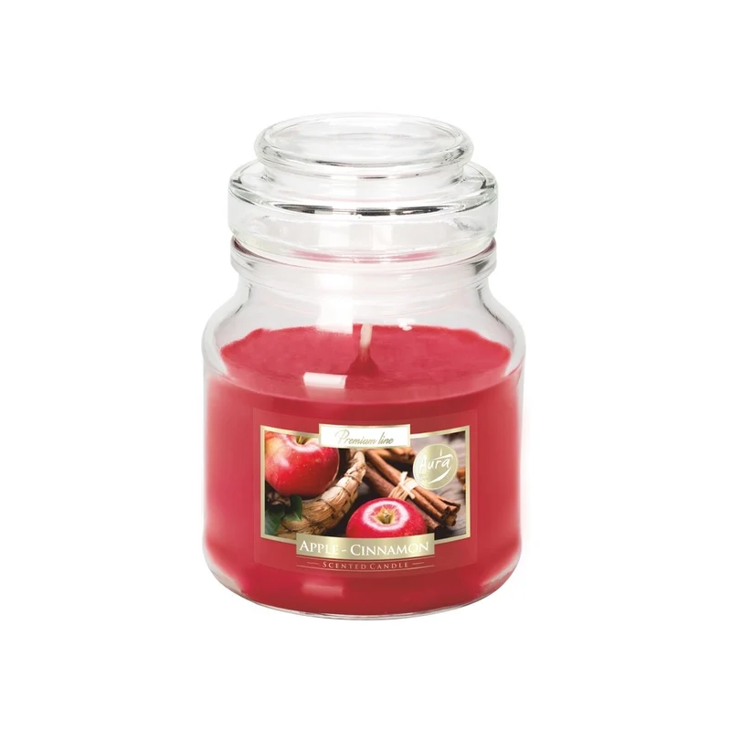 Bispol® Candela Profumata in Vetro c/Coperchio Apple-Cinnamon