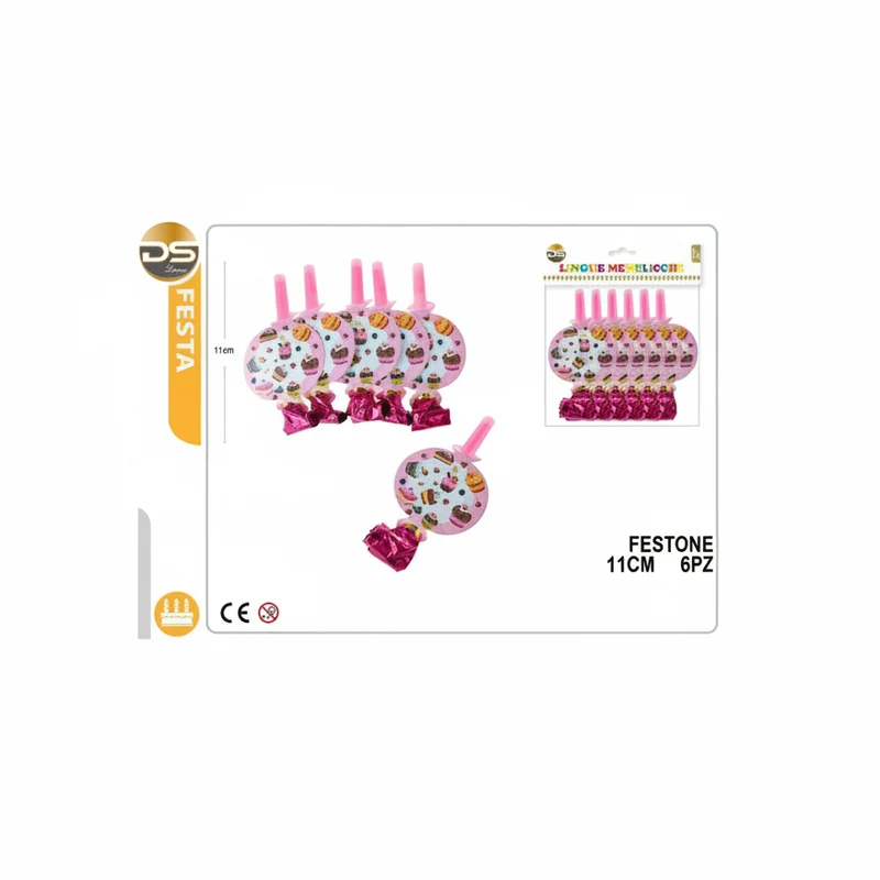 Dz Party Lingue Menelicche 11Cm 6Pz