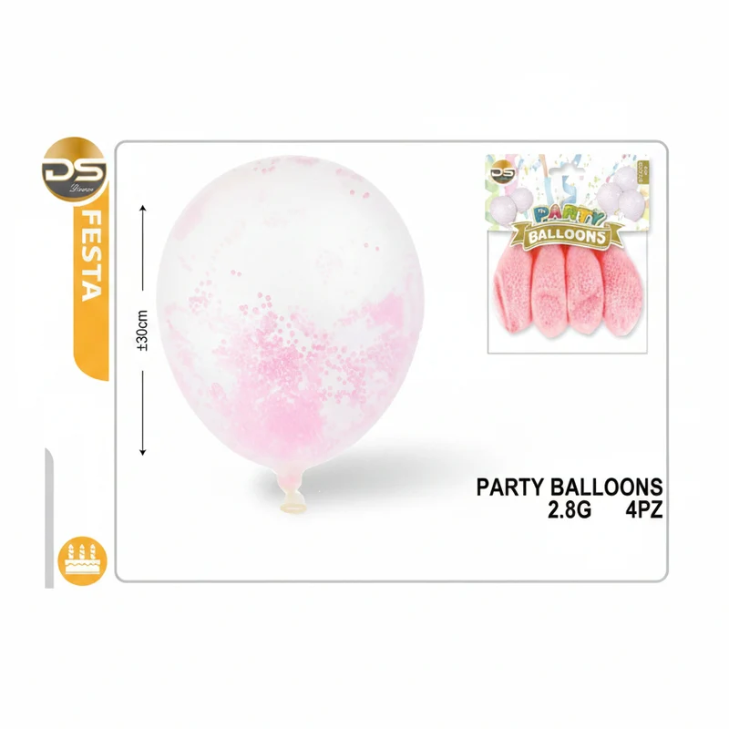 Dz Party Balloons 30Cm 4Pz Ros