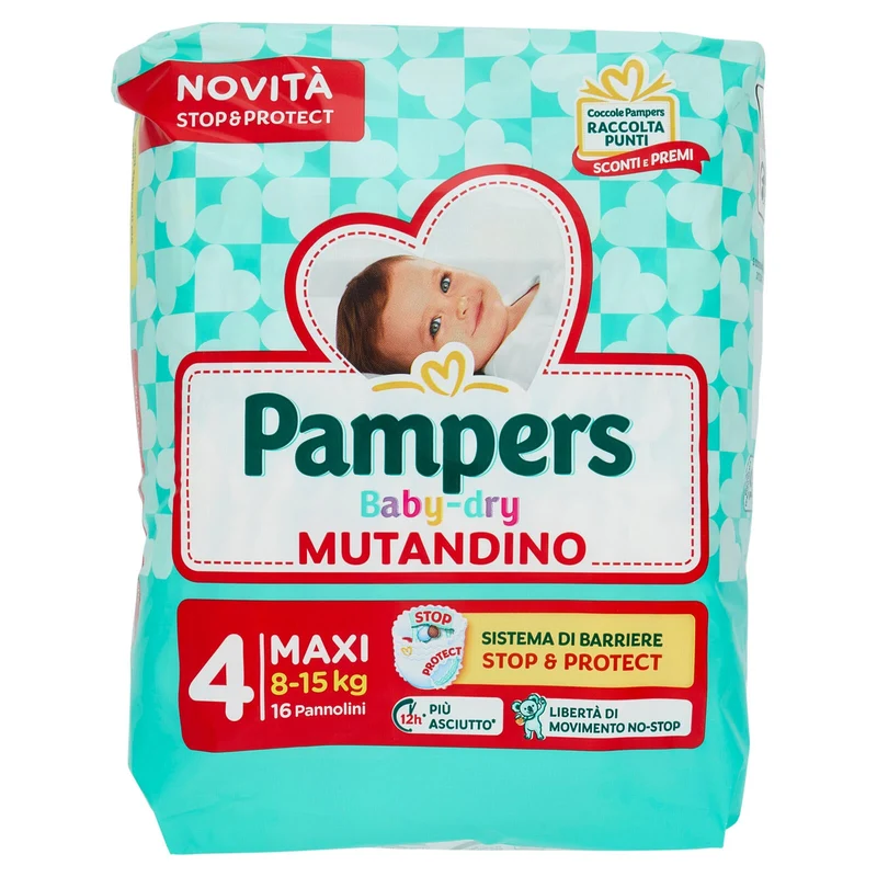Pampers Baby-dry Mutandino Maxi 16 pz