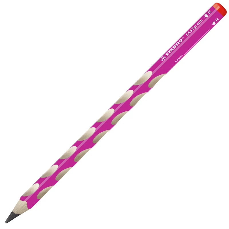 Matita Ergonomica triangolare - STABILO EASYgraph per Destrimani in Rosa - Gradazione HB