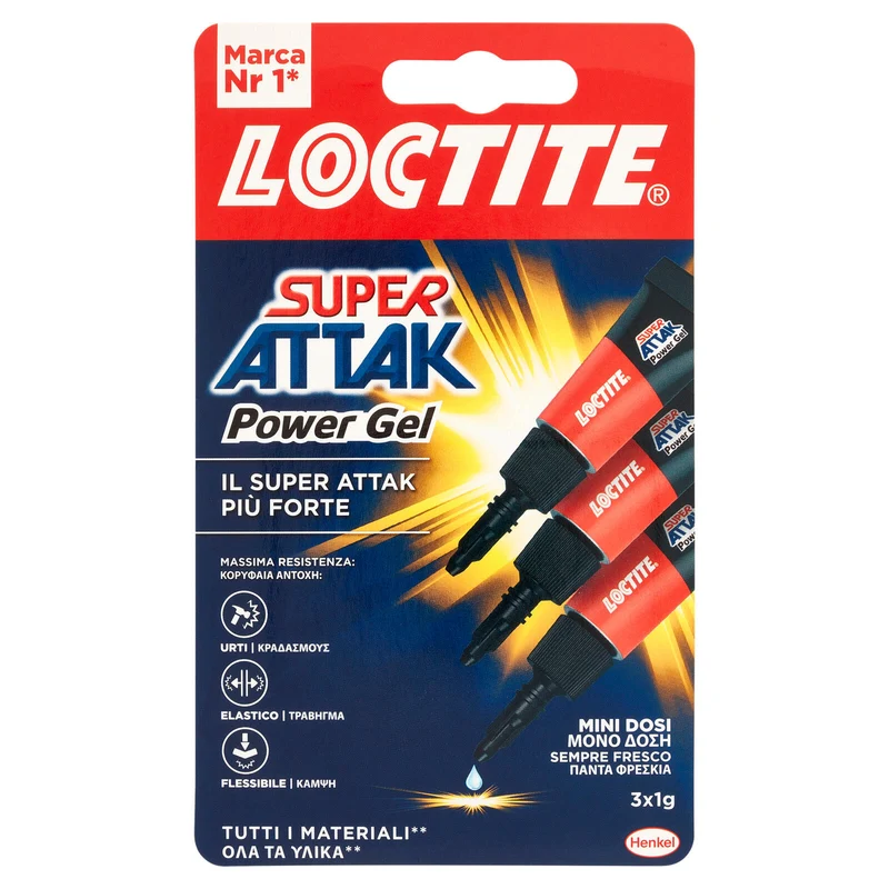 LOCTITE Super Attak MiniTrio Power Flex 3 x 1 g