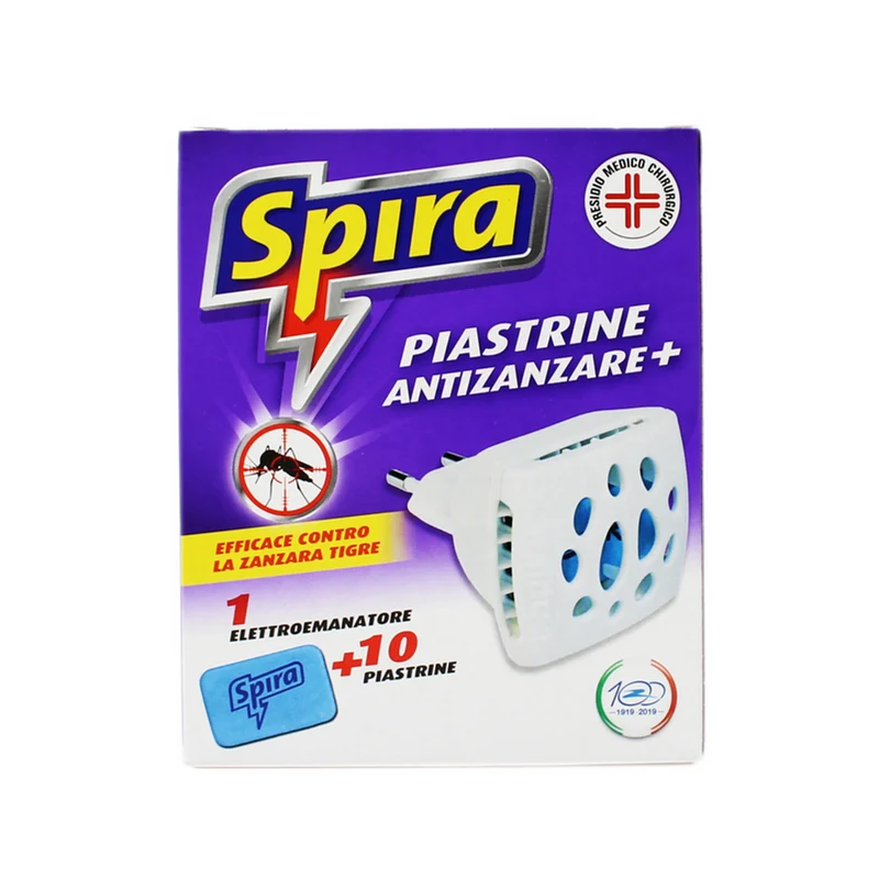 Spira - Insetticida Antizanzara Elettroemanatore + 10 Piastrine