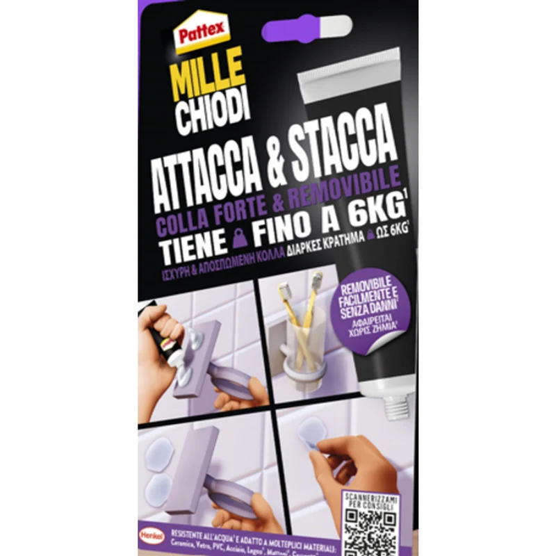 Pattex - Mille Chiodi Attacca & Stacca - 44 Grammi