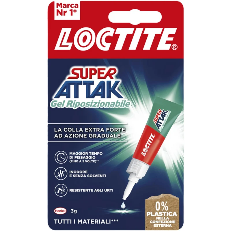 Loctite - Super Attak Gel Riposizionabile - 3 Grammi