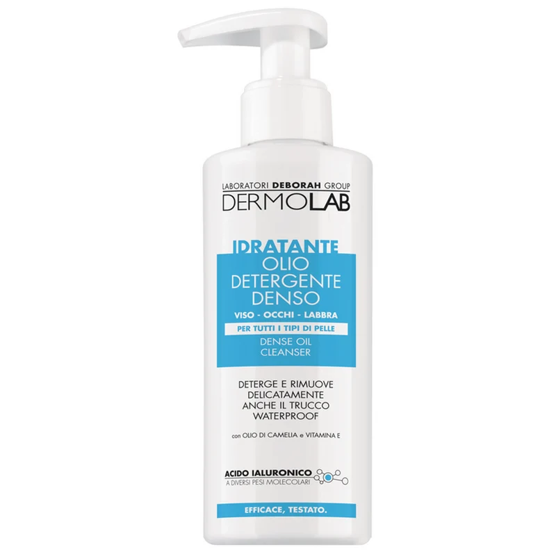 Dermolab - Olio Detergente Idratante Denso Viso Occhi Labbra - 120 ml
