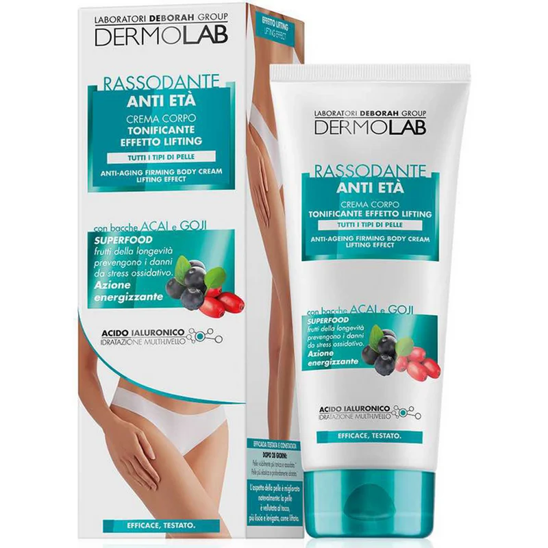 Dermolab - Crema Corpo Rassodante Anti Età Con Bacche Acai E Goji - Tubo 200 Ml