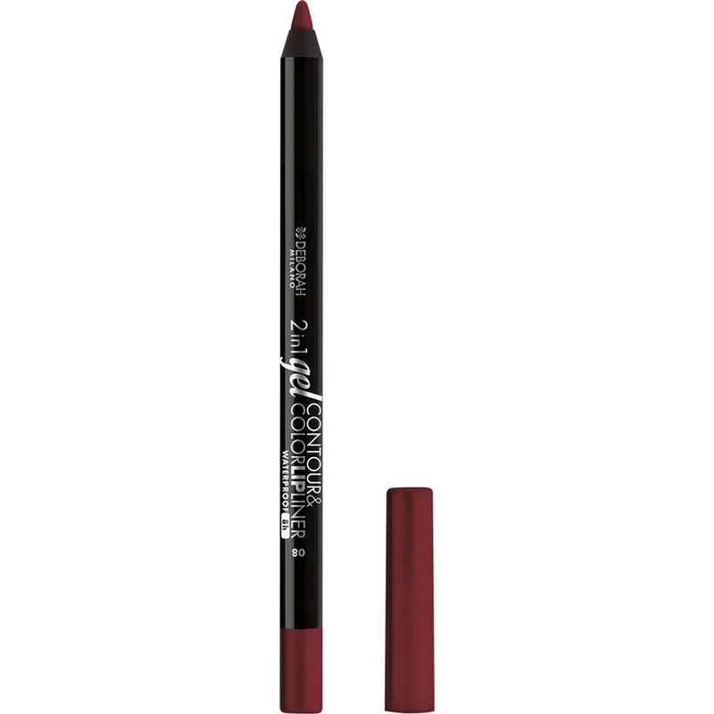 Deborah Milano - Matita Labbra 2in1 Gel Contour&Color Waterproof N.08 Deep Cherry