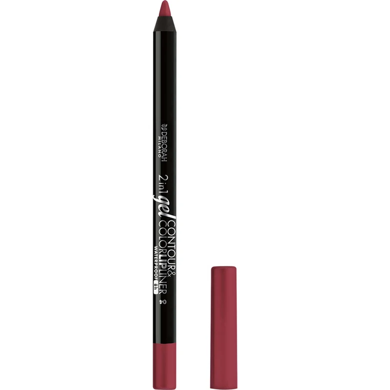 Deborah - Matita Labbra 2In1 Gel Contour&Color Waterproof - N.04 Plum Rose
