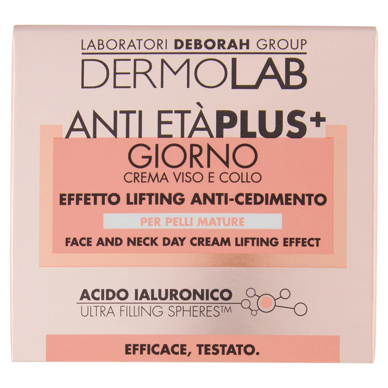 Dermolab Anti Età Plus+ Giorno Crema Viso e Collo Effetto Lifting Anti-Cedimento 50 ml