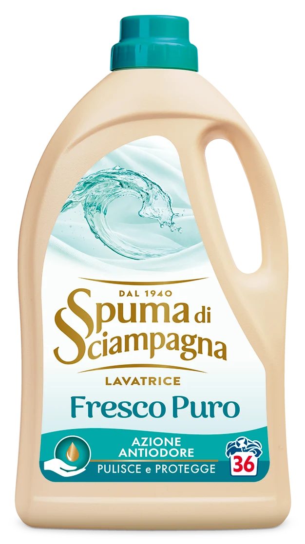 Spuma Di Sciampagna - Detersivo liquido lavatrice - Formula concentrata efficace a freddo - 27 Lavaggi