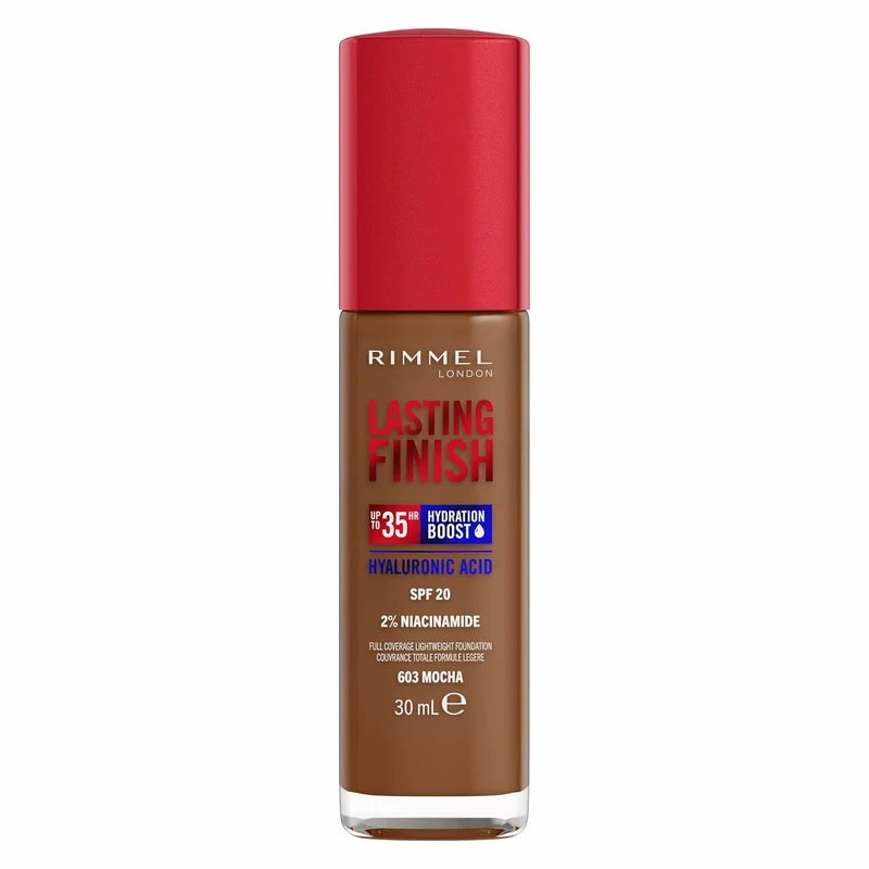 Rimmel Fondotinta Lasting Finish 35h Con Acido Ialuronico 603 Mocha 30ml