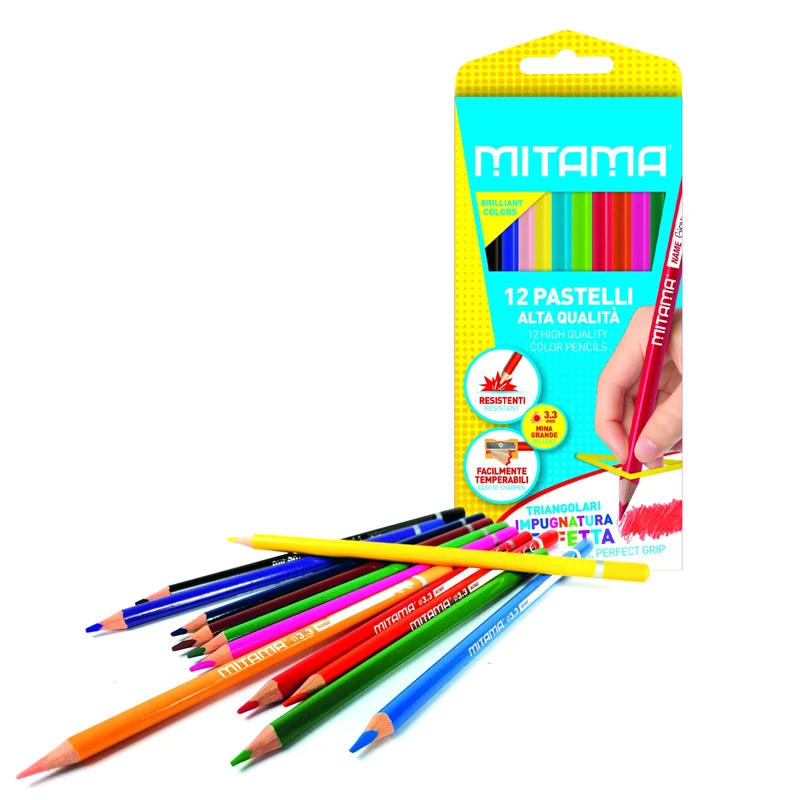 Mitama Pastelli Triangolari. Laccato, mina 3.3, Scat.12 pz