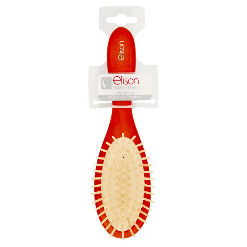 elison Hair Stylist Professional Hair Brush Spazzola legno ovale picchi legno Turtle