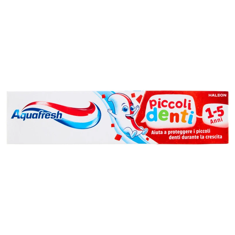 Aquafresh Piccoli Denti dentifricio igiene orale bambini 1-5 anni protegge dalle carie menta 50 ml
