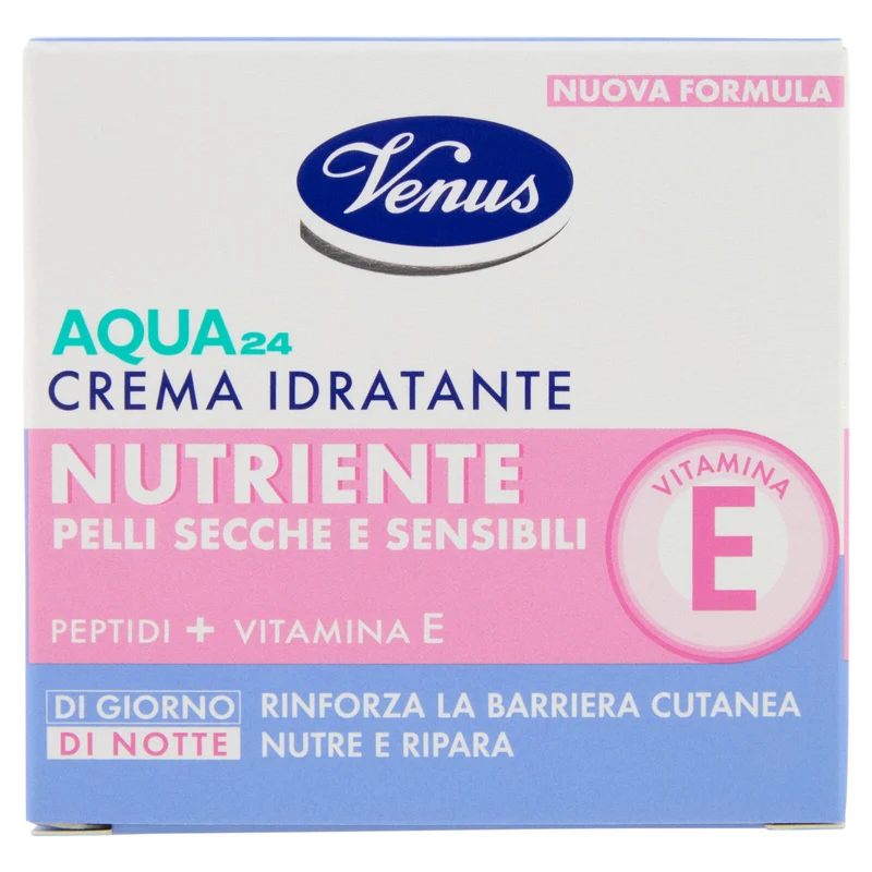 Venus Aqua 24 Crema Idratante Nutriente Pelli Secche e Sensibili 50 mL
