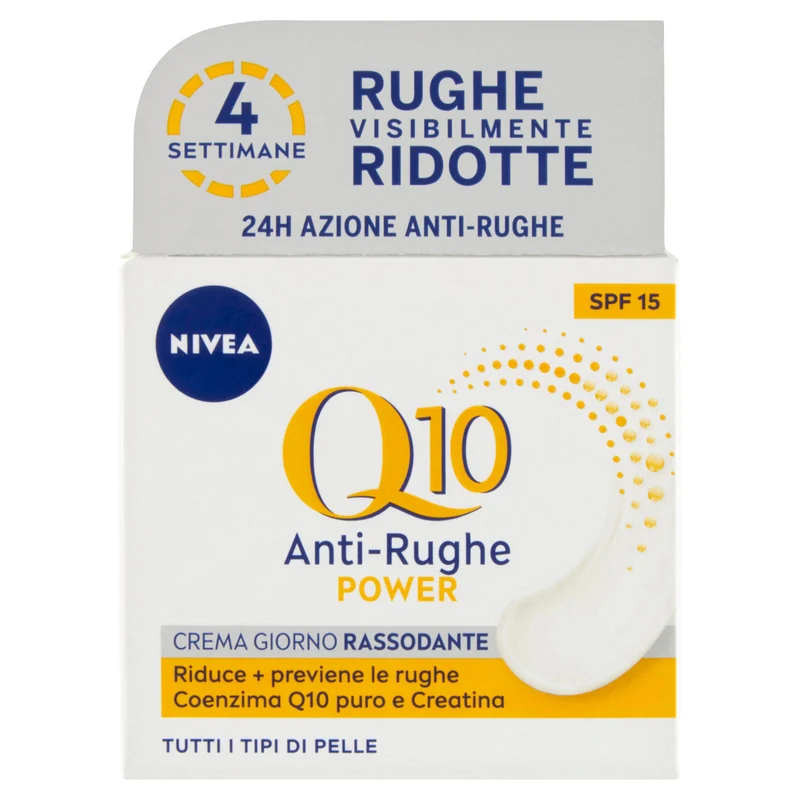 Nivea Q10 Anti-Rughe Power Crema Giorno Extra Rassodante SPF 15 Tutti i Tipi di Pelle 50 ml