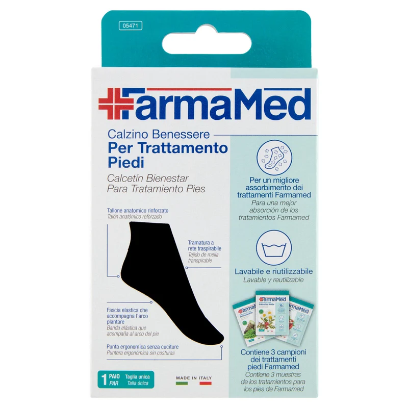 FarmaMed Calzino Benessere per il Trattamento Piedi 1 Paio