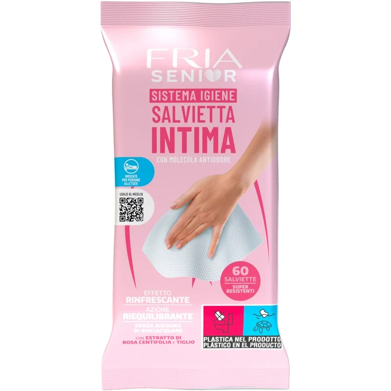 Fria Senior Igiene Intima Salviette Effetto Rinfrescante 60 pz