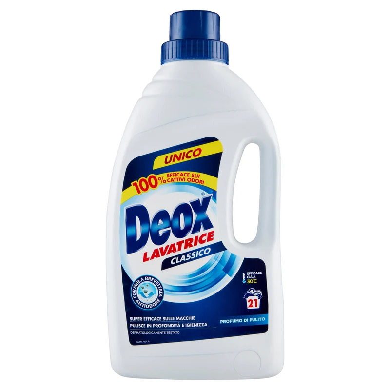Deox Lavatrice Classico Profumo di Pulito, 21 lav, 1050 ml